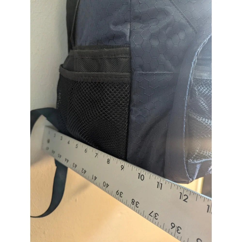 Y2K Under Armour Backpack Navy Blue Black Mesh Pocket School Gym Compact